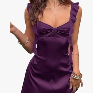 Elegant Purple Sleeveless Dress